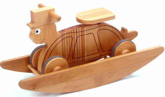 ride on wooden rocking turtle